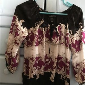Black White House Market Silk top